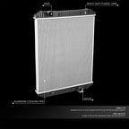 3-Row Aluminum Radiator for Freightliner FLD, FL, Sterling Acterra (2001–2007)