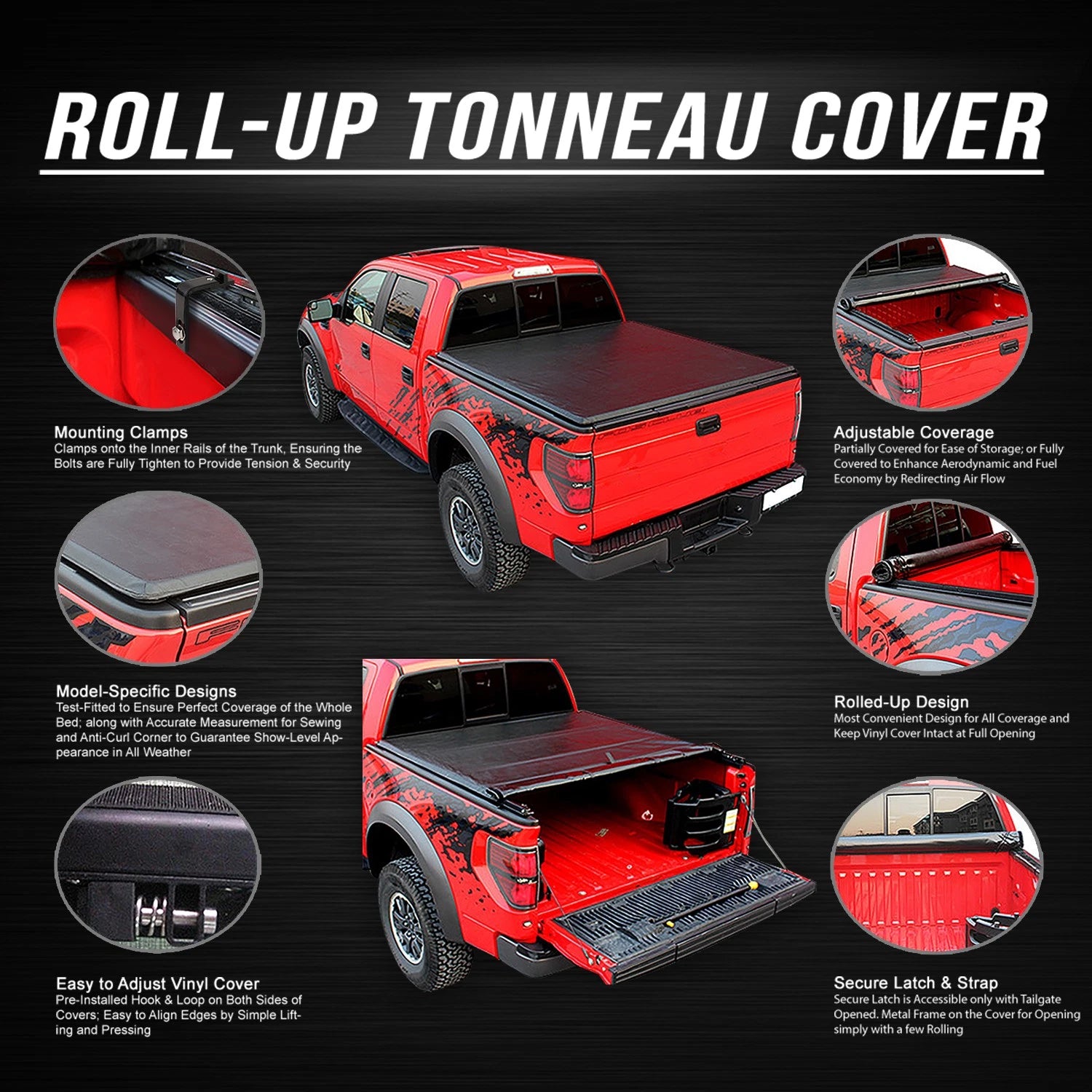 Vinyl Soft Roll-Up Tonneau Cover for Ford Maverick (2022–2023)