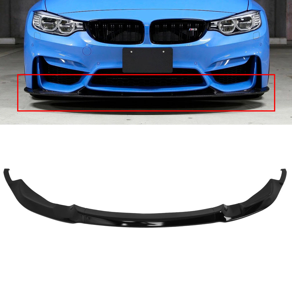 Glossy Black Front Bumper Lip Spoiler for BMW F80 M3 F82 F83 M4 (2015–2020)
