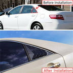 Carbon Fiber Rear Side Window Louver Trim Cover for Toyota Camry (2007-2011)