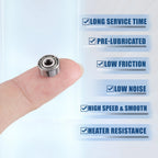 5 Pcs MR93ZZ 3x9x4mm Deep Groove Ball Bearings for Cars (Universal)