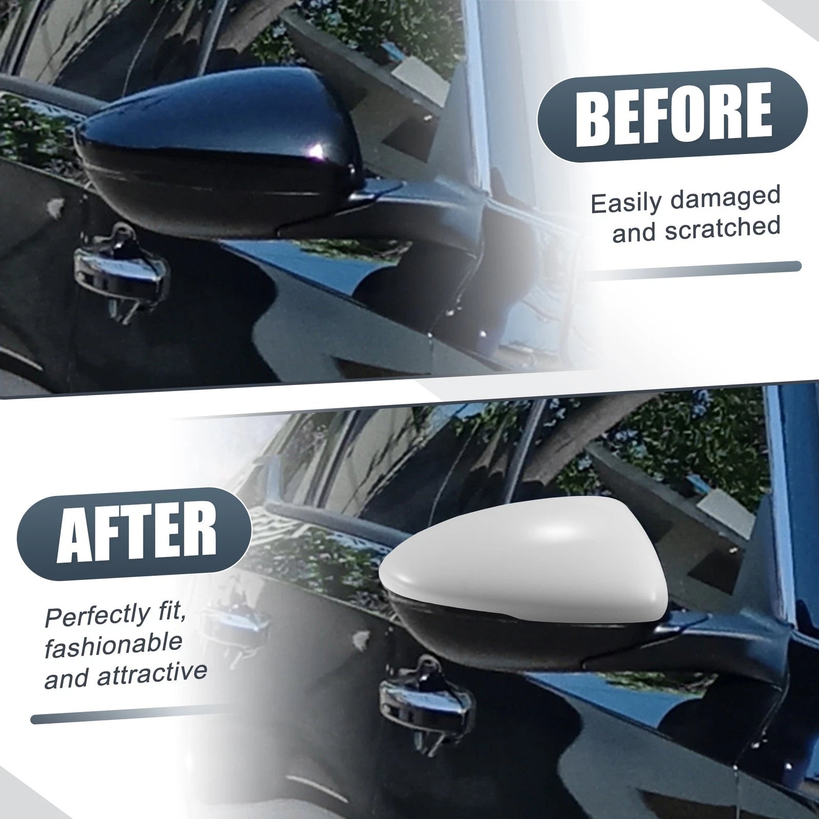 Right Side Mirror Cover Cap for Honda Accord (2018–2020) - White