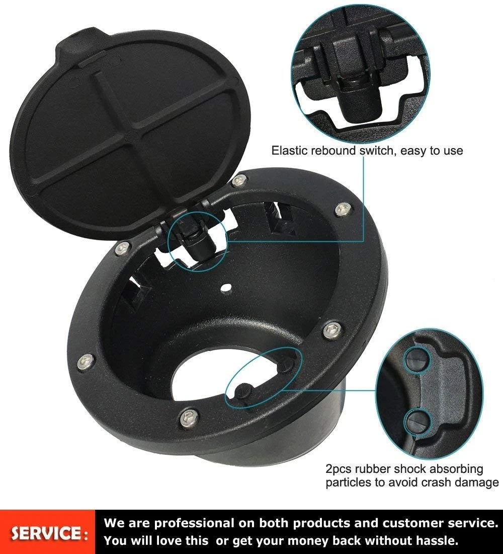 Aluminum Fuel Filler Door Gas Cap for Jeep Wrangler JK Unlimited (2007–2018)
