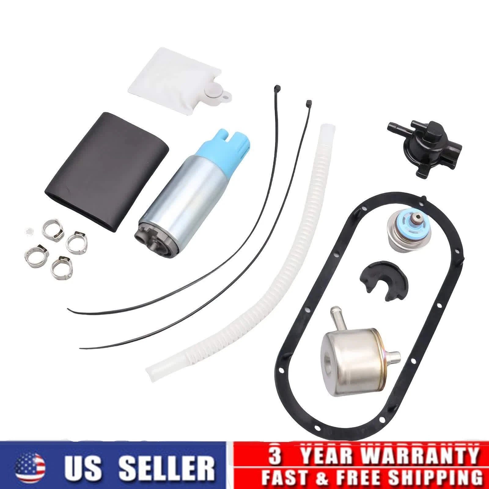 Fuel Pump and Regulator Housing with Seal and Fuel Filter for Harley Davidson Road King