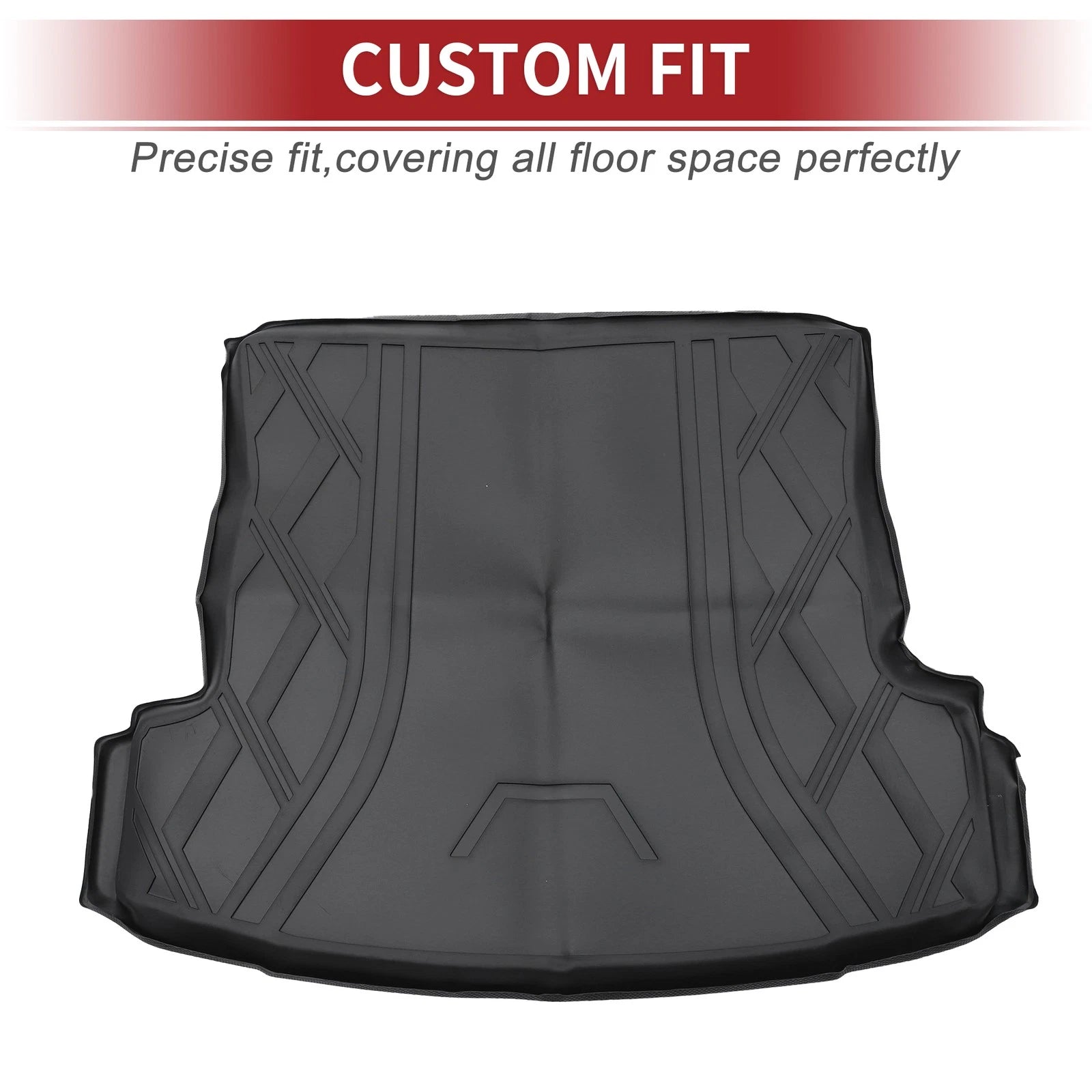 Cargo Liner Rear Trunk Mat for Volkswagen Jetta Sedan (2012–2018) Diamond Pattern