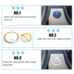 Set of 1 Start Button Cover for Toyota Corolla Cross (2022–2023) Silver Tone
