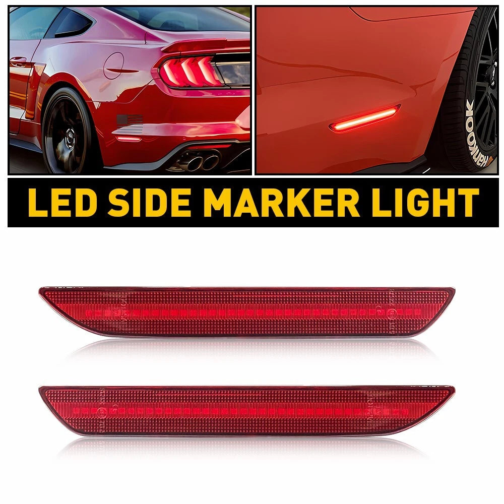 2X LED Rear Marker Side Light for Ford Mustang (2015–2022)