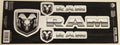 Set of 3 Ram Decal Stickers for Ram Truck
