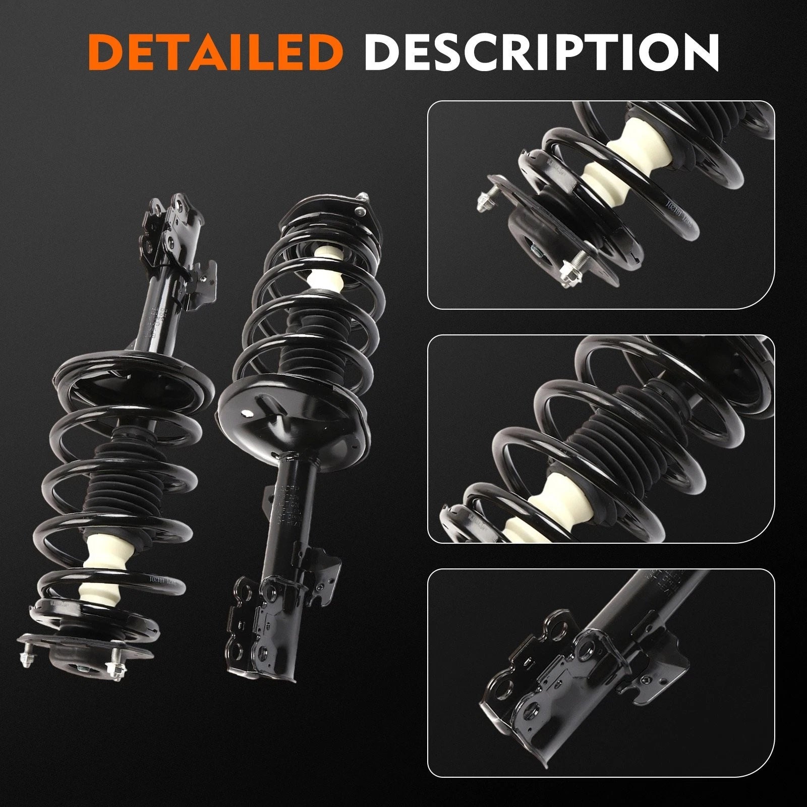 Set of 4 Front Struts Lower Control Arm Ball Joints for Toyota Sienna (2004-2006)