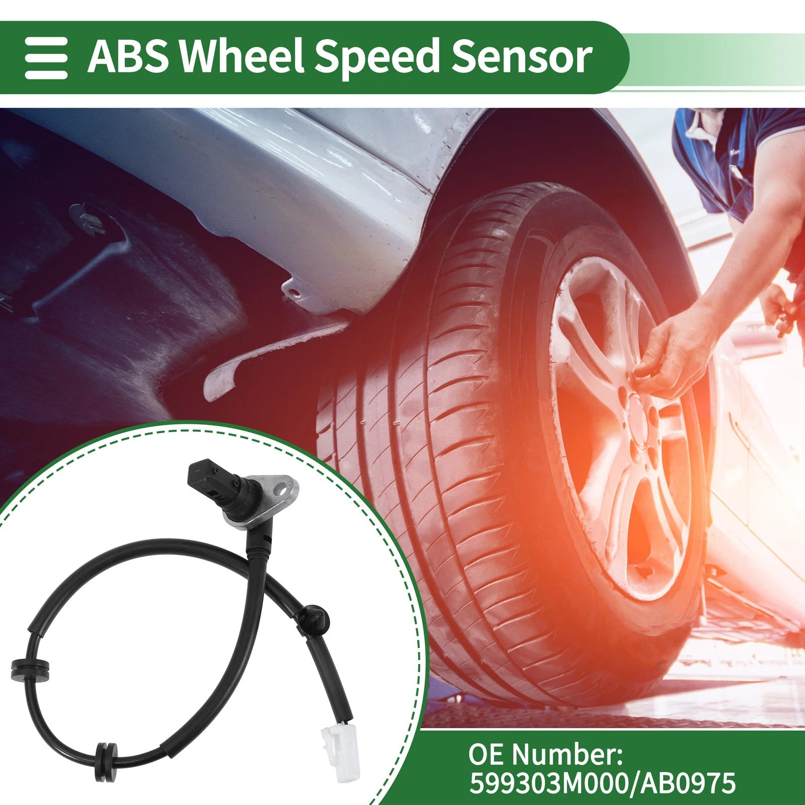 ABS Wheel Speed Sensor No. 599303M000/AB0975 for Hyundai Genesis (2010–2016)