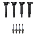 Set of 4 Ignition Coils & NGK Spark Plugs for Kia Rio 1.6 L4