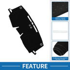 Dashboard Cover Mat for Toyota Sienna (2021–2024) Sun Protector Black