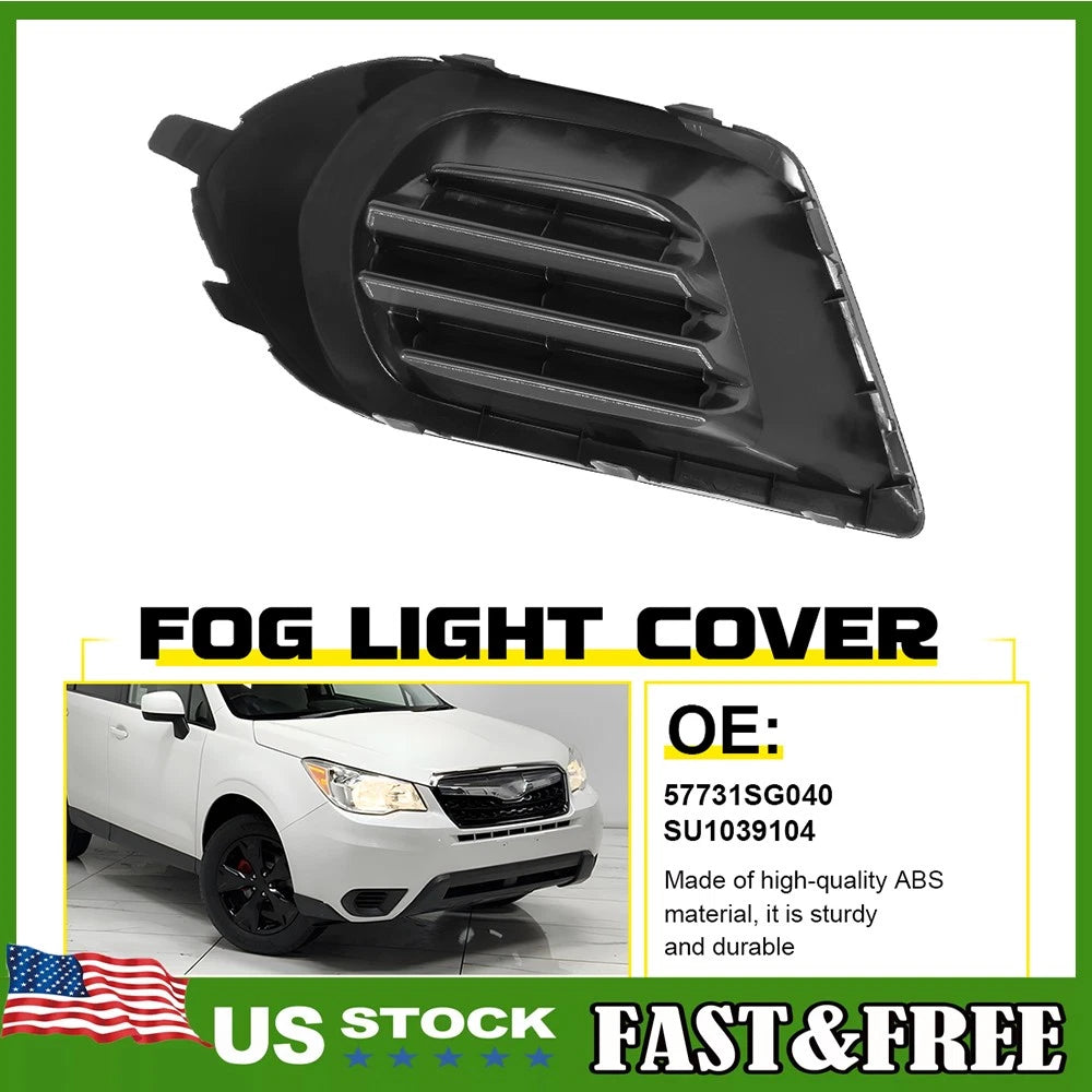Fog Light Cover for Subaru Forester (2014–2016) Front Right Textured Black