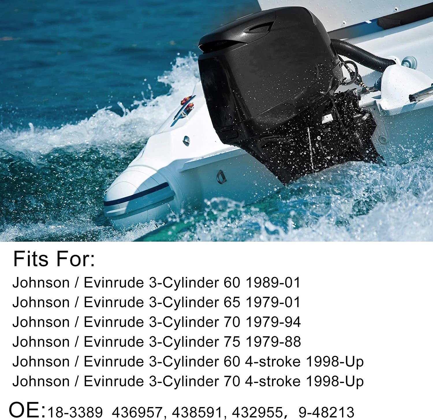 Water Pump Repair Kit for Johnson Evinrude Outboards 60-75 HP (432955, 438597)