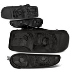Pair of Smoked/Clear Side Headlights & Bumper Lamps for GMC Sierra/Yukon Denali (2001–2007)