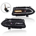 Set of 2 Halogen Projector Headlights with LED DRL for Dodge Charger (2015–2023)