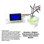 Watercooled Computer System LED Thermometer & 3-Way Flow Meter