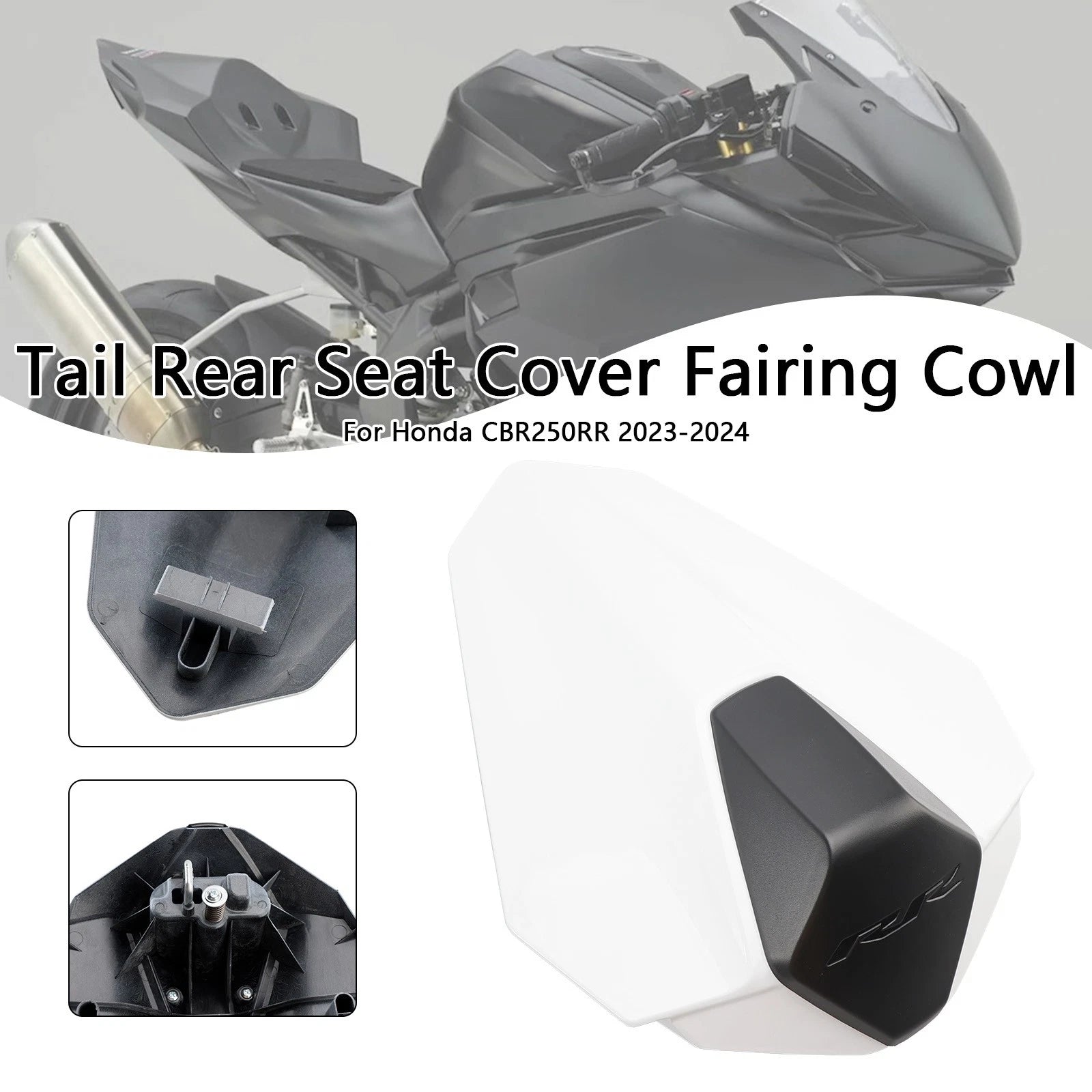 Rear Tail Pillion Seat Fairing Cover for Honda CBR250RR (2023–2024) White