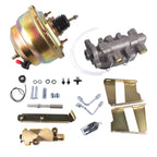8" Dual Zinc Power Brake Booster + Master Cylinder 1" Bore for Chevy (1955–1957)