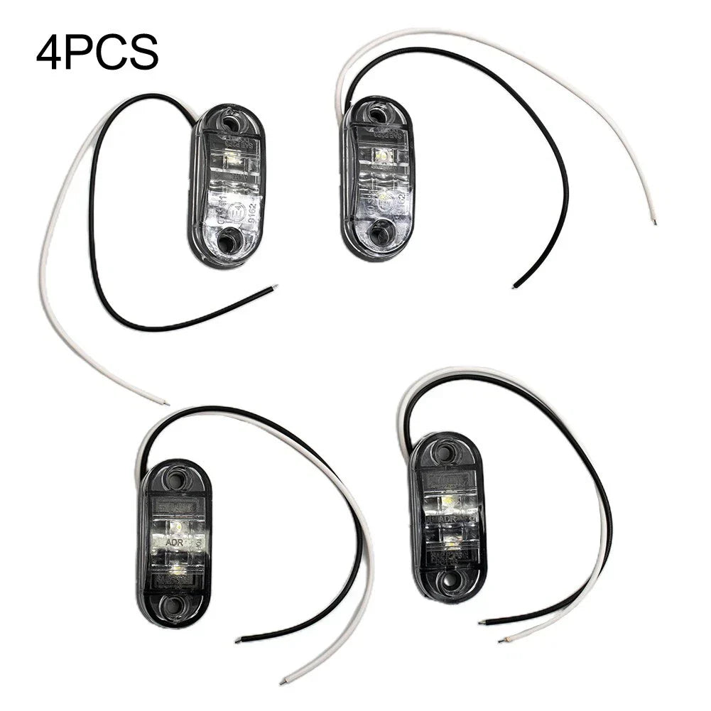 2 x Led Light Oval Clearance Trailer Side Marker Tail Lamp 12V-24V DC for Car Truck