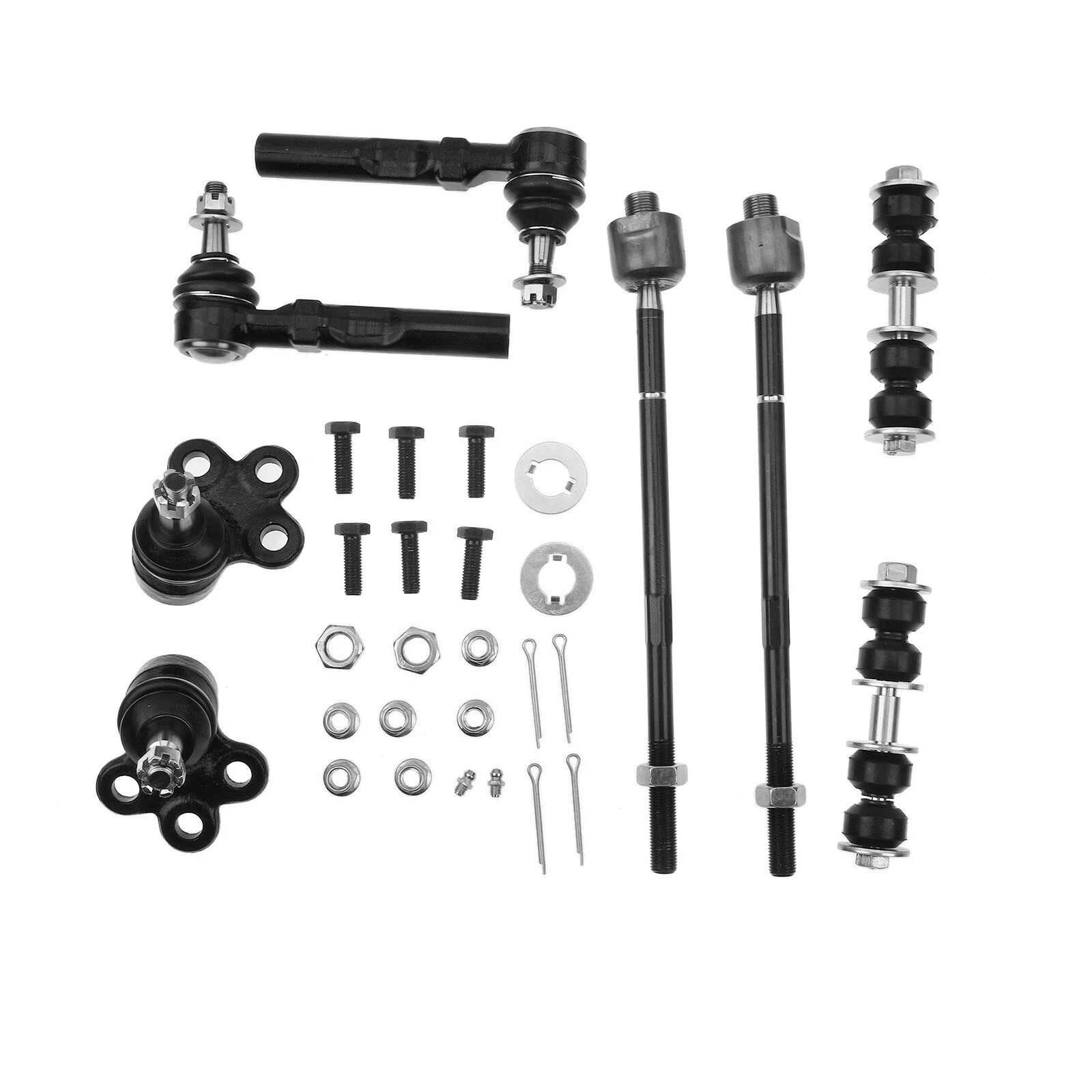 8x Front Inner & Outer Tie Rod End & Sway Bar Link for Chevy Pontiac