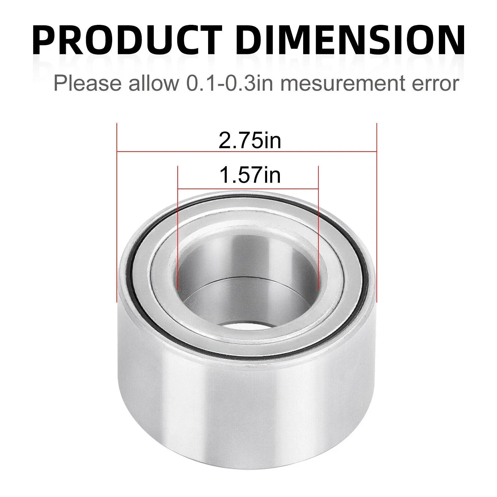 2 Front or Rear Wheel Bearing + Circlip for Honda Pioneer 1000 (2016–2022)