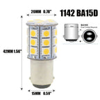 4pcs BA15D 5050 27 SMD Light Blue Cabin Lamp Bulbs for Marine Boat