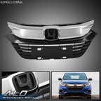 Front Bumper Grille for Honda HR-V (2019–2021) Black with Chrome Trim