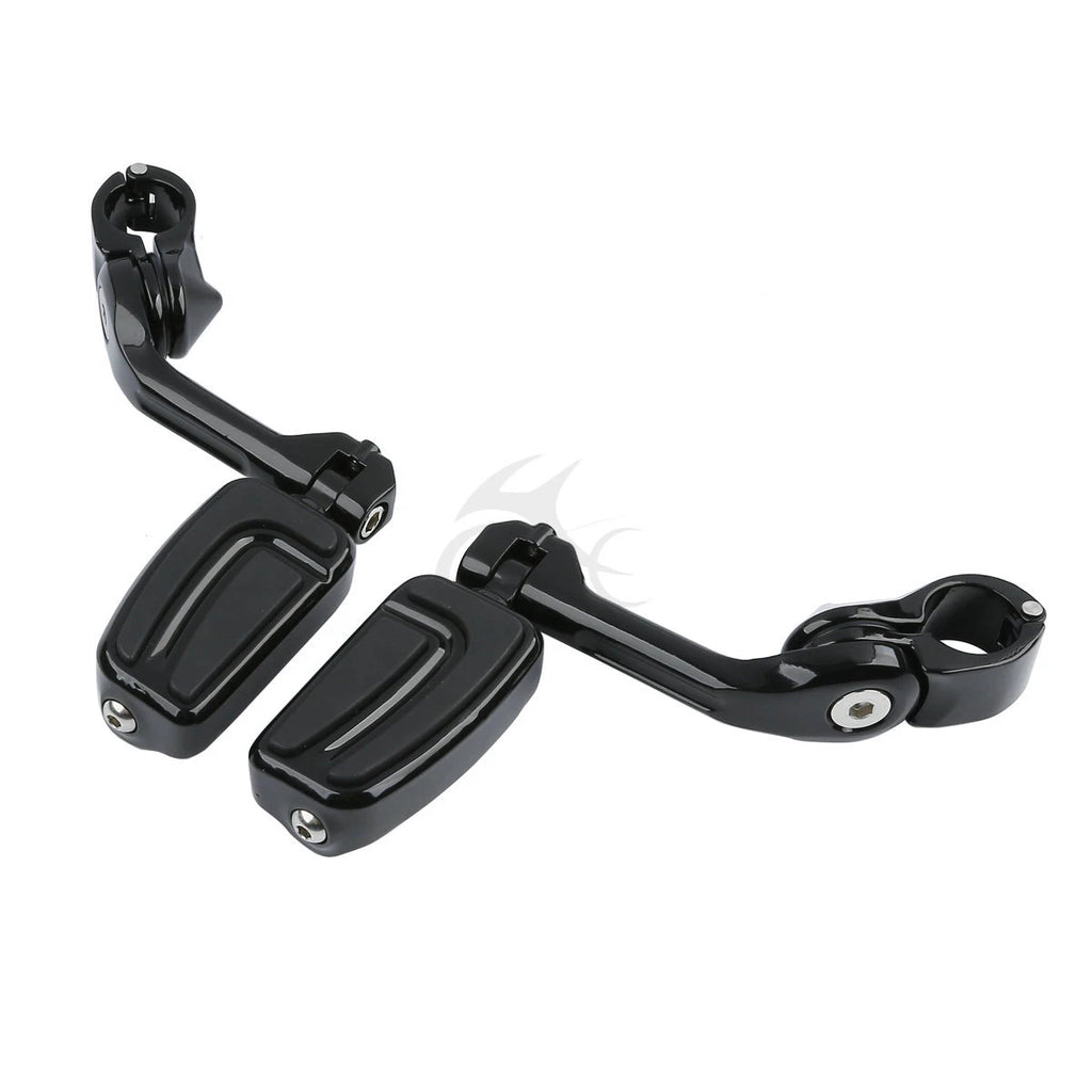 1 1/4 Inch Highway Bar Long Angled Foot Pegs for Harley (Fitment Specific)