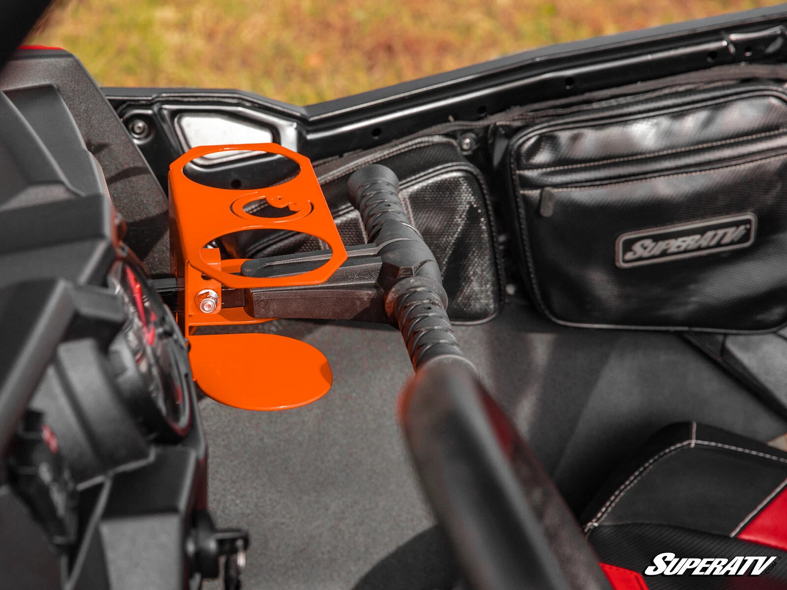 Grab Bar Cup Holder for Polaris RZR 900/1000 (See Fitment) - Orange