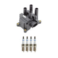 Denso Ignition Coil & Bosch Double Iridium Spark Plug Kit for Mazda B2300 (1994–2006)