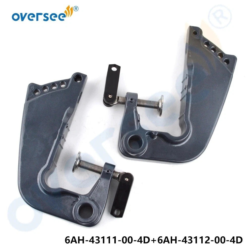 Bracket Kit Clamp for Yamaha 2/4T 8 9.9 15 20HP (6AH-43111-00-4D, 6AH-43112-00-4D)