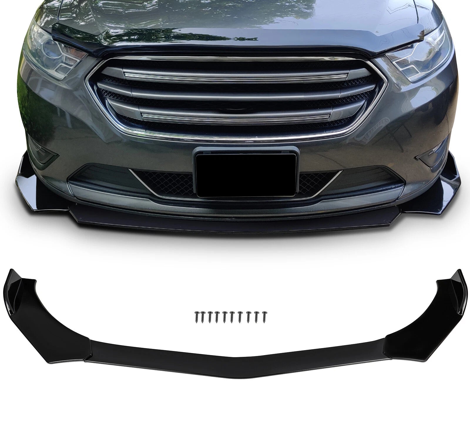 3pcs Glossy Black Front Bumper Lip for Honda Civic BMW Benz Mazda GMC