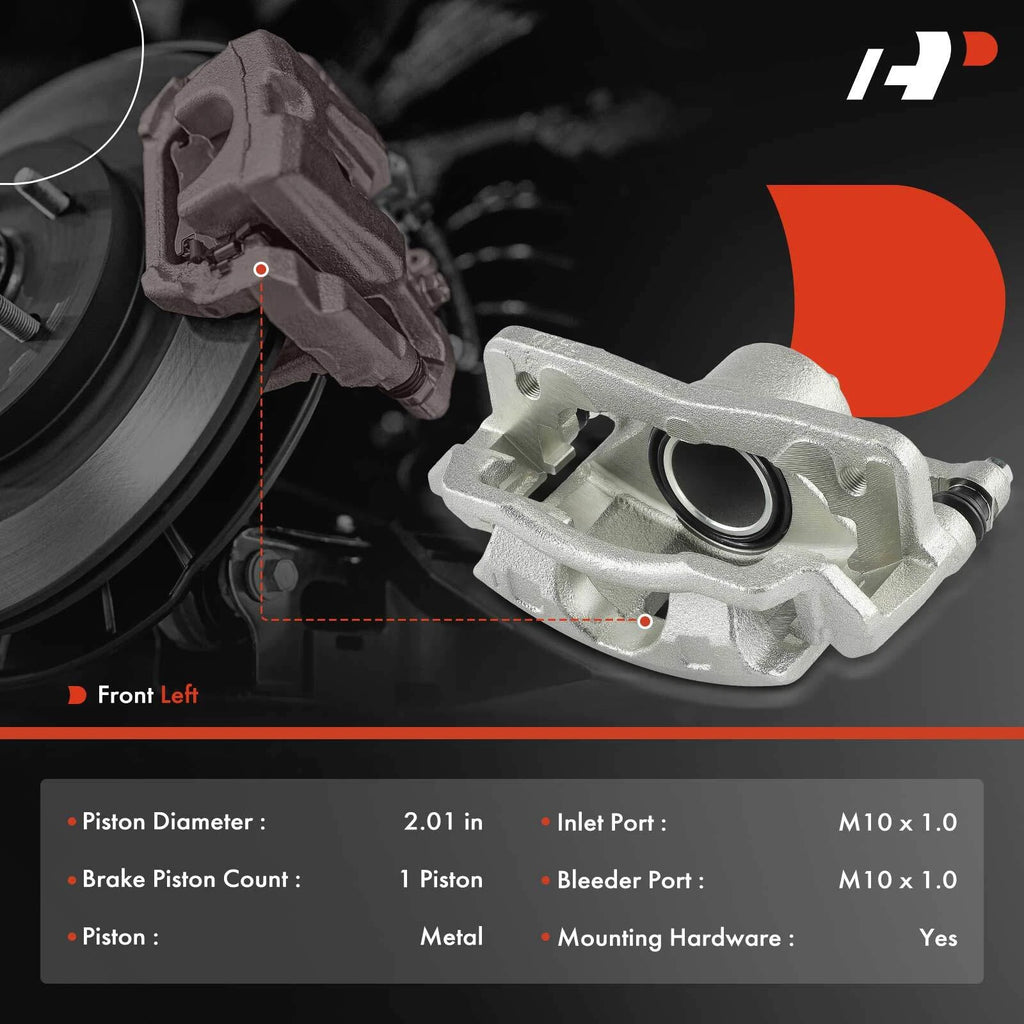 Front Left Disc Brake Caliper with Bracket for Honda Civic Acura EL (2001–2005)