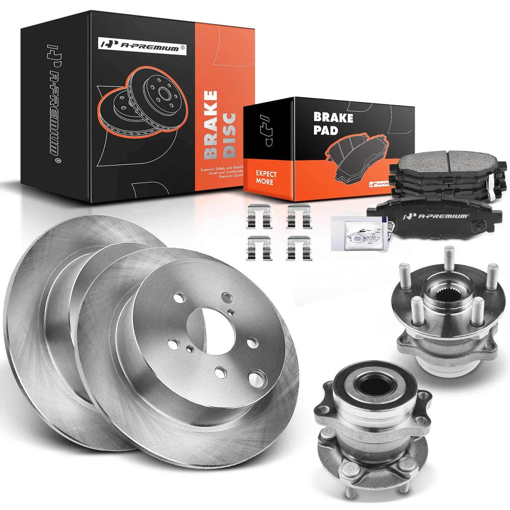 Rear Disc Brake Rotor & Pads + Wheel Hub for Subaru Impreza (2012–2016)
