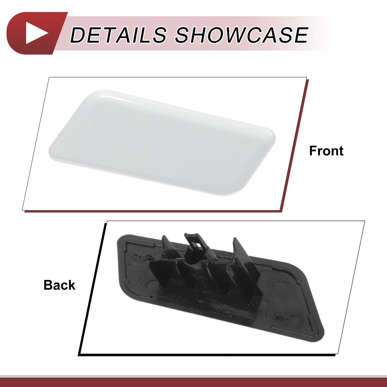 Front Left Washer Nozzle Cover Cap for Subaru Outback (2015–2017) White