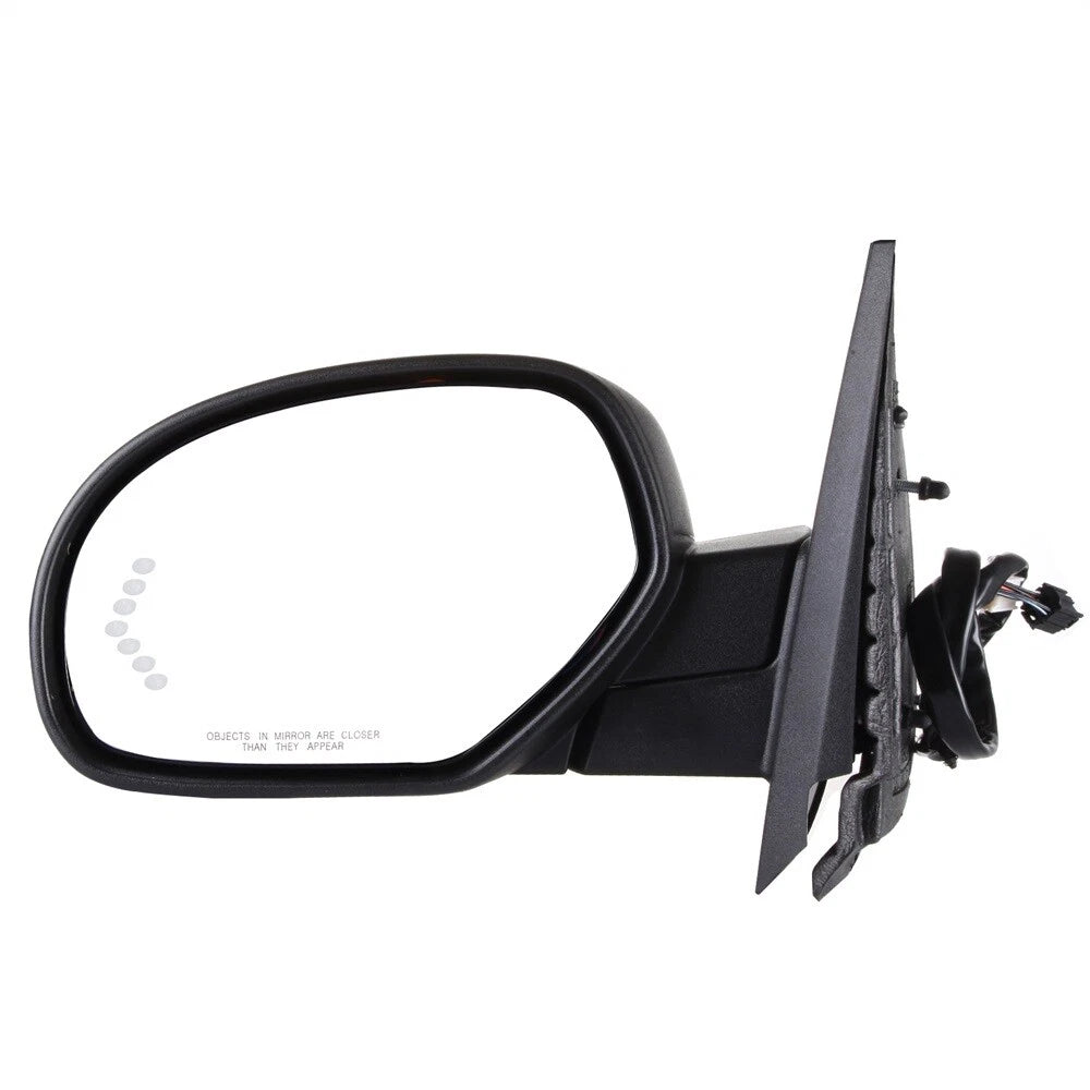 Set of 2 Power Fold Memory Heated Puddle Light Mirrors for Chevy (2007-2014)