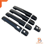 9 x Black Carbon Fiber Door Handle Covers for Isuzu D-Max, MU-X (12-19)