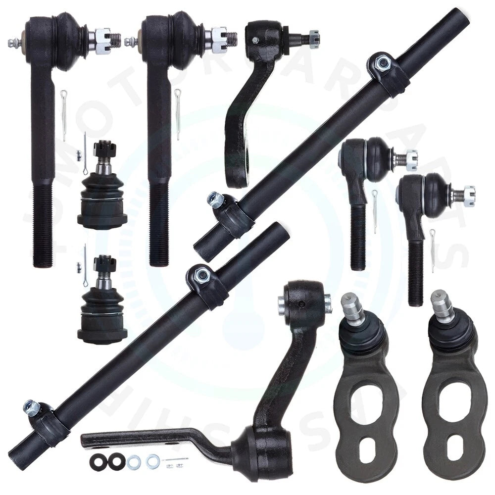 Set of 12 Front Lower Ball Joints & Outer Tie Rods for Ford Crown Victoria (1995–2002)