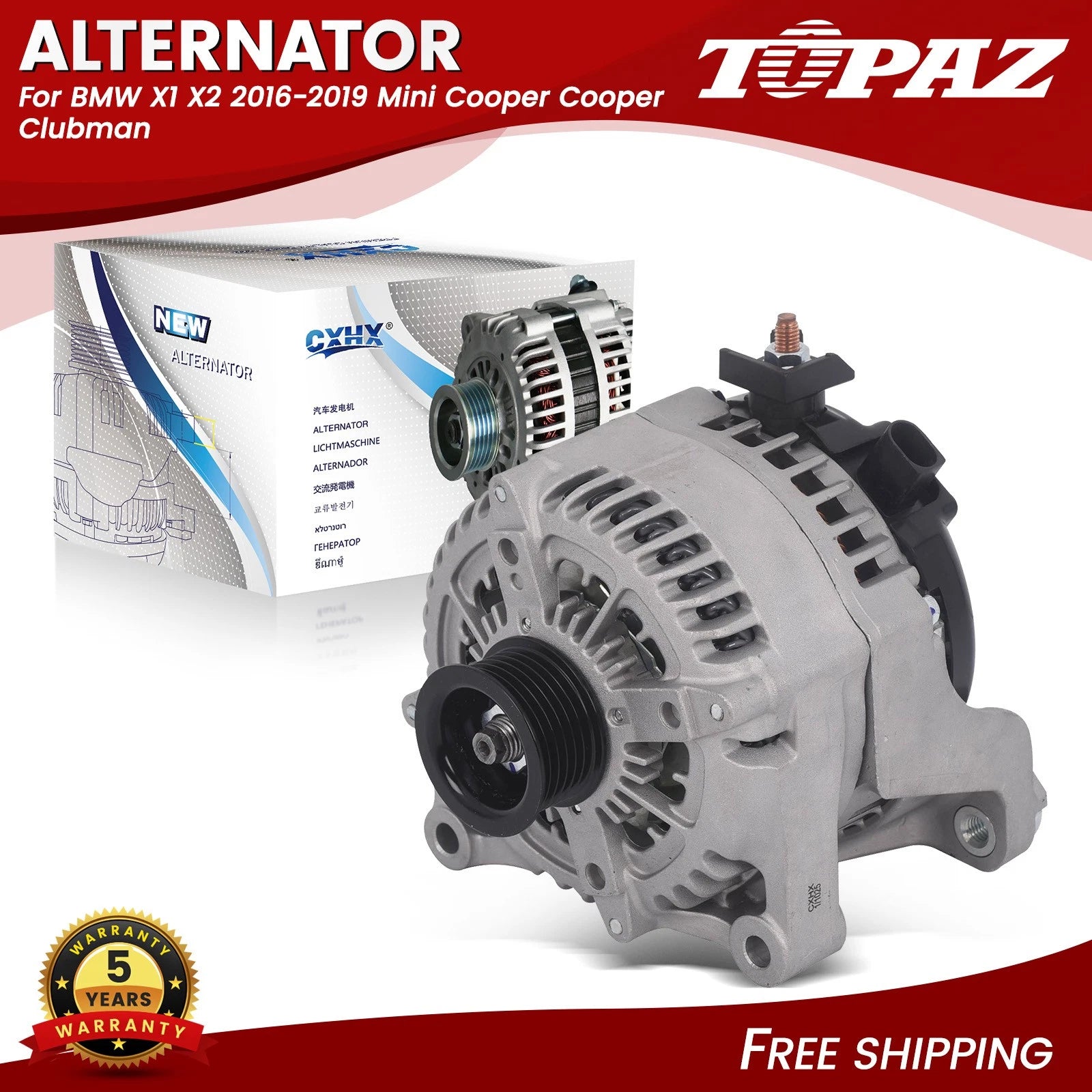 180A Alternator for BMW X1 X2 (2016–2019) Mini Cooper Clubman