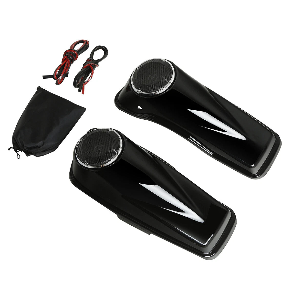 Saddlebag Lids & 6.5" Speakers for Harley Touring Street Road Glide (2014–2024)