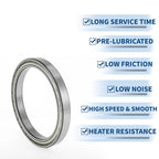 Deep Groove Ball Bearing 6824ZZ for Scooter Skateboard (120x150x16mm)