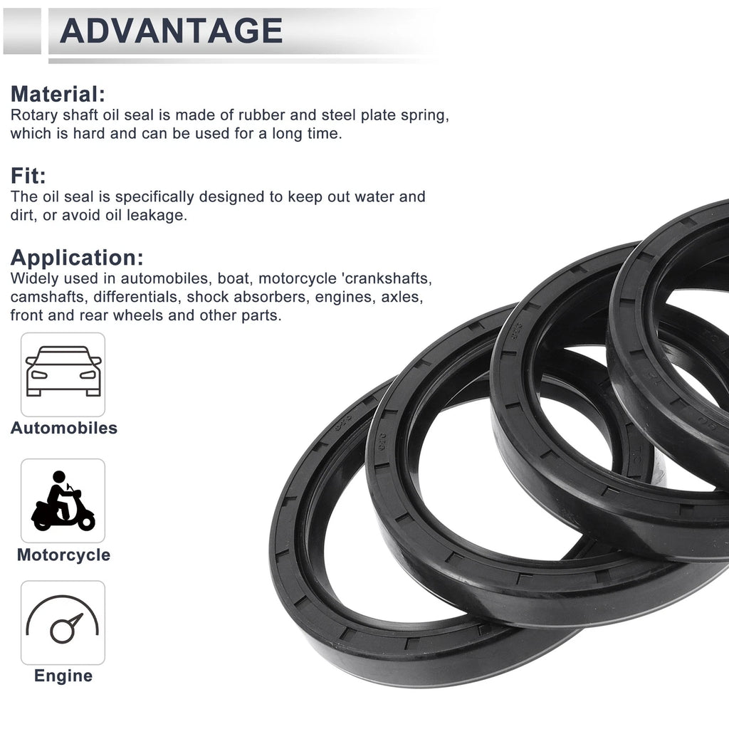 Set of 5 Oil Seal Rotary Shaft Seal Nitrile Rubber 72x90x12mm