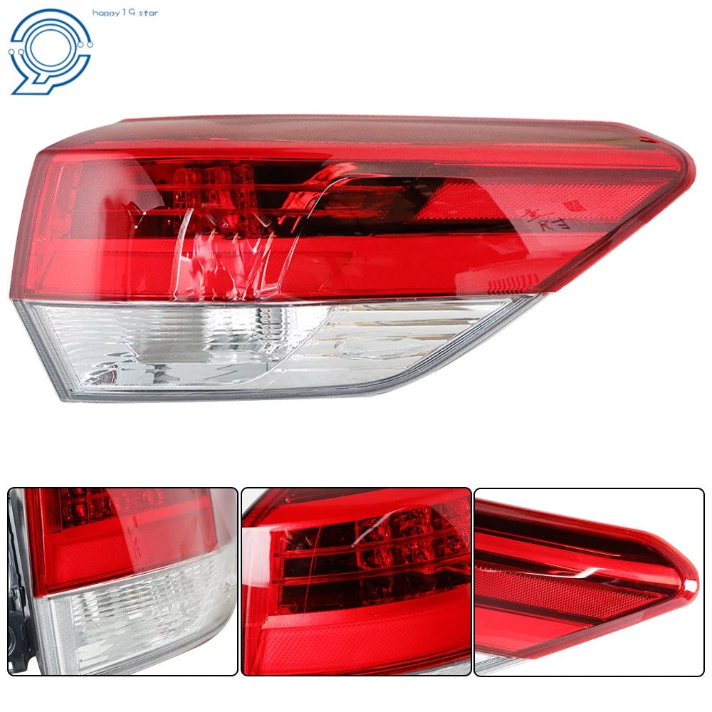 Passenger Right Side Outer Tail Lights for Toyota Highlander (2017-2019)