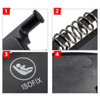 Black Rear Child Seat Hook Anchor Isofix Cover for BMW F97 X3M F98 X4M (2018-2023)