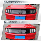 1 Pair Tail Light Protector Trim Cover for Ford Mustang (2024–2025) Smoked Black