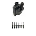 Set of 6 Hitachi Ignition Coils & Denso Nickel Spark Plugs for Astro Blazer (1995–2005)
