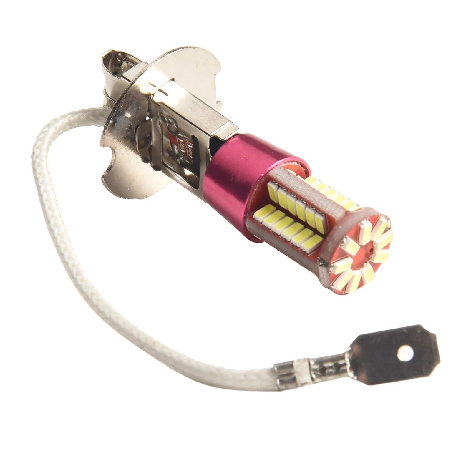 2Pcs H3 3014-57SMD LED Fog Light Bulb for DC 12/24V