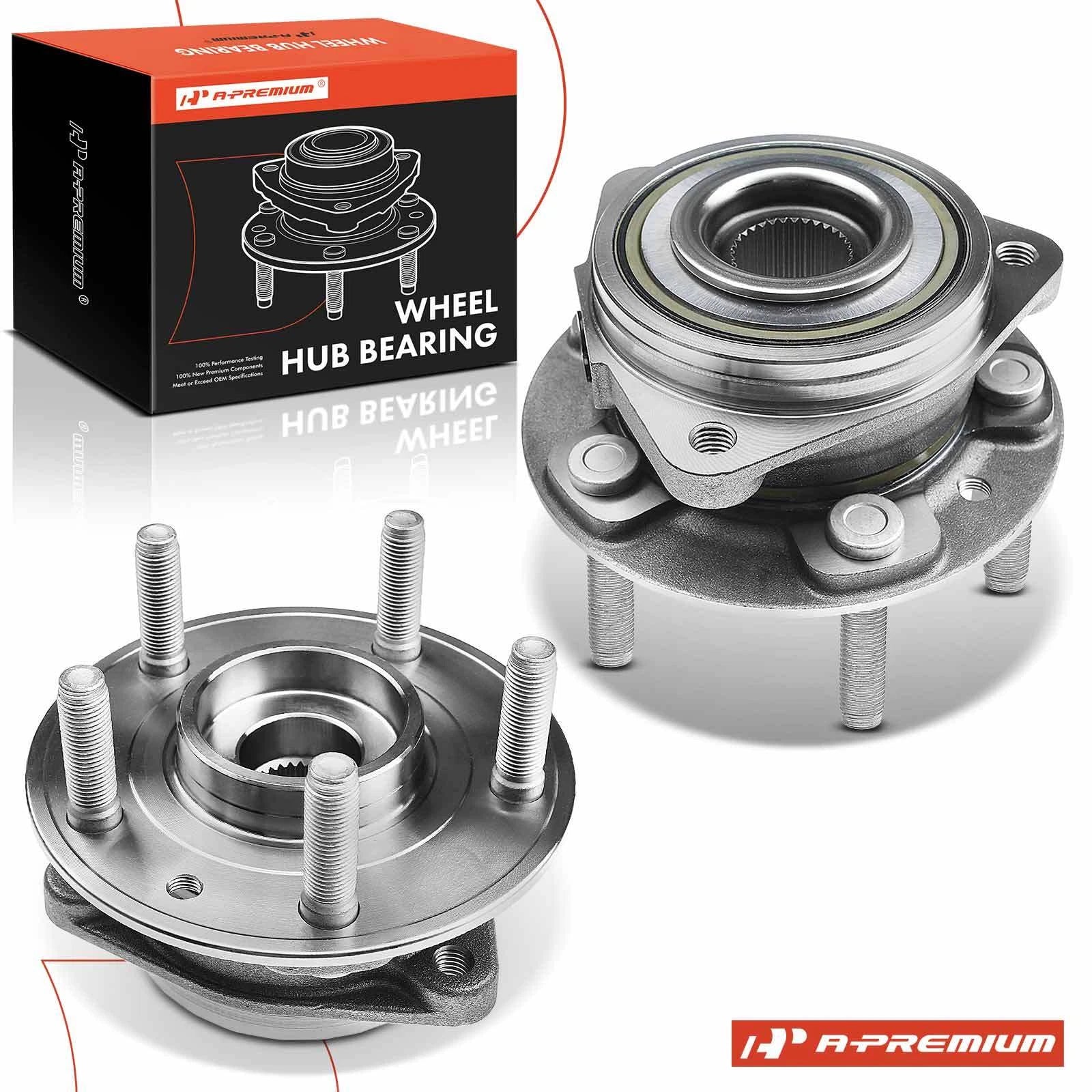 2X Front Wheel Hub & Bearing Assembly for Jeep Wrangler JL (2018–2023)