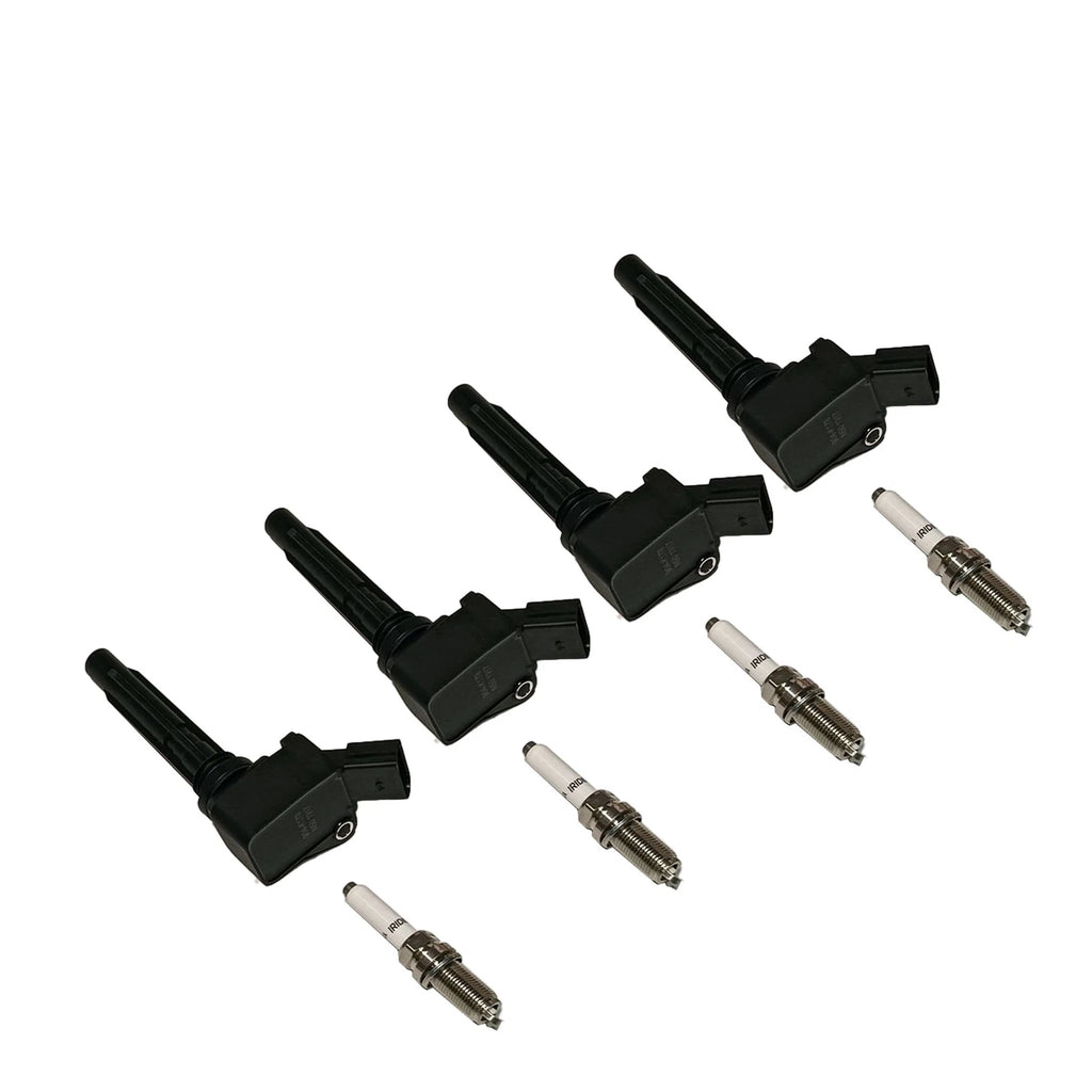 Set of 4 Ignition Coils & Iridium Spark Plugs for VW Jetta, Passat, Golf, Audi A3